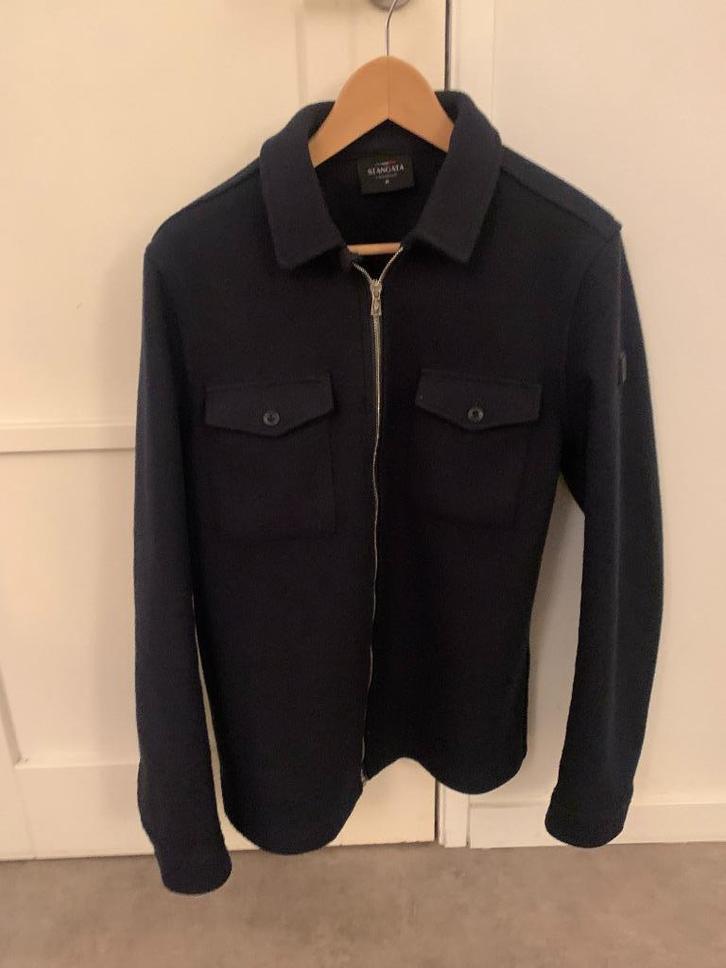 Shacket - Stangata - Maat : M, Kleding | Heren, Overhemden, Gedragen, Halswijdte 39/40 (M), Blauw, Ophalen of Verzenden