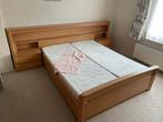 Bedombouw eikenhout incl bedbodem, Ophalen, Gebruikt, 55 tot 70 cm, 65 cm of meer