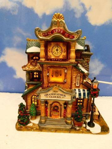 lemax Jacque's Grandfather Clocks kerstdorp kersthuisjes beschikbaar voor biedingen
