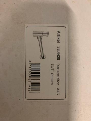 Star luxe sifon laag, 11/4” chroom beschikbaar voor biedingen