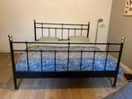 Ikea spijlenbed 180 x 200cm zwart staal, Huis en Inrichting, Slaapkamer | Bedden, Ophalen, Zwart, Tweepersoons, Zo goed als nieuw