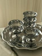 Vintage coupes rvs inox flower vlinder champagne ijs frans, Antiek en Kunst, Ophalen of Verzenden