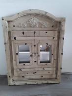 Rustieke luiken spiegel afm 65x49,5 cm, Ophalen, Rechthoekig, Minder dan 50 cm, Minder dan 100 cm