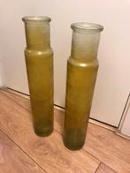 Mooie hoge glazen vazen set van 2 stuks, Huis en Inrichting, Woonaccessoires | Vazen, Overige kleuren, Ophalen of Verzenden, Minder dan 50 cm