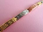 jwg Vintage 90s meander design armband goud verguld rose, Sieraden, Tassen en Uiterlijk, Overige materialen, Armband, Verguld