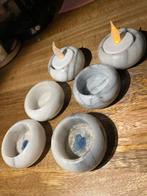 Set van 6 marmeren theelichthouders, Huis en Inrichting, Woonaccessoires | Kandelaars en Kaarsen, Overige materialen, Gebruikt