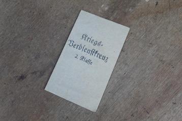 + Duitse KVK Kriegsverdienste Kreuz 2e Klasse Duitsland  beschikbaar voor biedingen