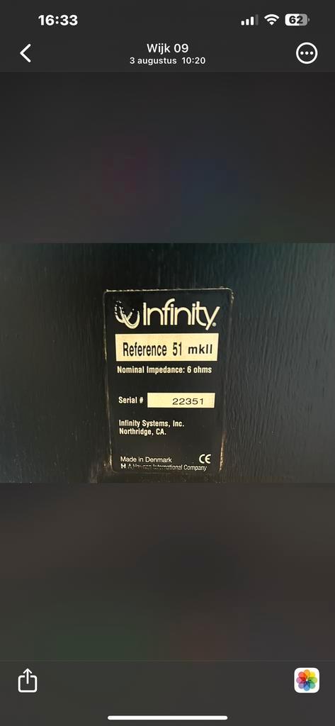 Infinity Reference 51 mkII Luidsprekers, Audio, Tv en Foto, Luidsprekers, Gebruikt, Front, Rear of Stereo speakers, 60 tot 120 watt