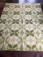 Clematis wollen deken - groene print 160x210, Huis en Inrichting, Woonaccessoires | Plaids en Woondekens, Ophalen of Verzenden