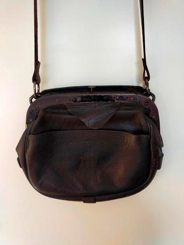 Vintage Franse conducteurstas. Leer. beschikbaar voor biedingen