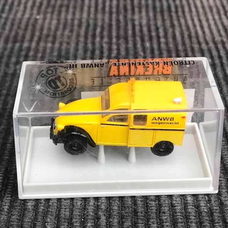 1:87 CITROËN 2CV ANWB ….. 5,-, Hobby en Vrije tijd, Modelauto's | 1:87, Zo goed als nieuw, Auto, Brekina, Ophalen of Verzenden