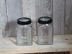 Brocante glazen snoepotten, Antiek en Kunst, Antiek | Glas en Kristal, Ophalen of Verzenden