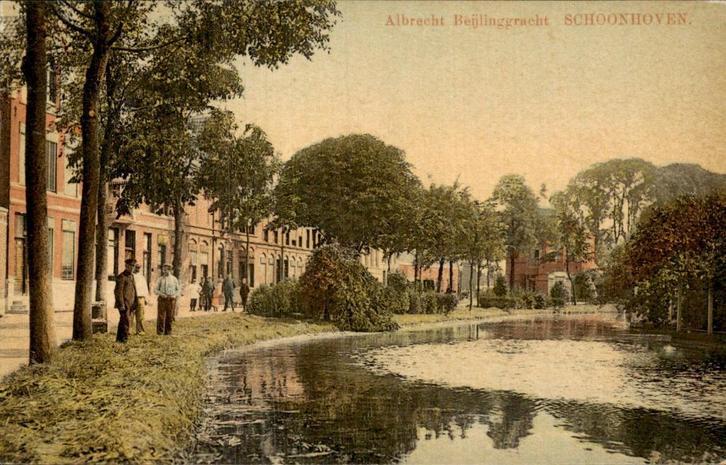 Schoonhoven - Albrecht Beijlinggracht, Verzamelen, Ansichtkaarten | Nederland, Gelopen, Zuid-Holland, Voor 1920, Ophalen of Verzenden