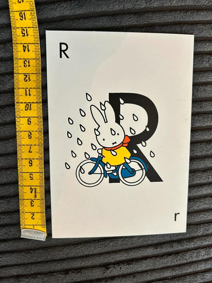 385. Kaart illustr R van Regen Nijntje Dick Bruna fiets, Verzamelen, Ansichtkaarten | Themakaarten, Ongelopen, Ophalen of Verzenden