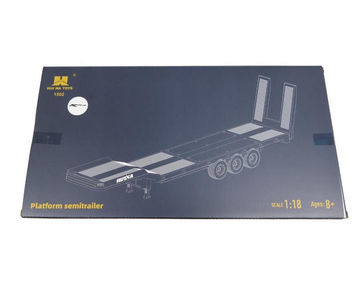 HUINA RC HAULAGE FLATBED TRAILER FOR CY1501S SILVER CY1502S, Hobby en Vrije tijd, Modelbouw | Radiografisch | Auto's, Nieuw, Onderdeel