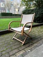 Houten klapstoel met canvas - safari chair -camping chair, Huis en Inrichting, Stoelen, Ophalen, Gebruikt, Overige kleuren, Houten klapstoel met canvas zitting en rugleuning