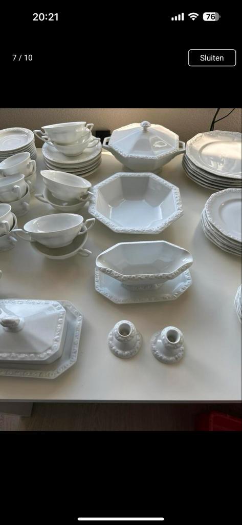 Maria Weis Servies - Compleet!, Huis en Inrichting, Keuken | Complete keukens, Gebruikt, Overige typen, Wit, Overige materialen
