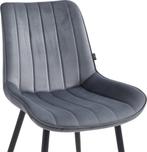 Eetkamer stoel Velvet Grey €39,95 p/stoel Apeldoorn, Ophalen, Eetkamer stoel stolen velvet grey, Nieuw, Metaal