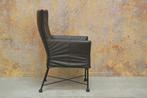 ZGANieuw! bruine leren Montis Charly design fauteuil!, 75 tot 100 cm, Minder dan 75 cm, Design, Metaal