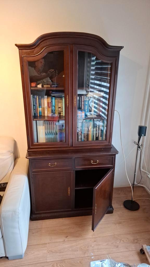 Antieke boekenkast / buffetkast, Huis en Inrichting, Kasten | Boekenkasten, Gebruikt, 100 tot 150 cm, 150 tot 200 cm, 25 tot 50 cm