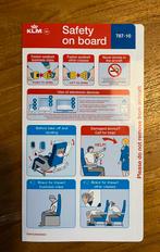 Safety card KLM Boeing 787-10, Verzamelen, Luchtvaart en Vliegtuigspotten, Ophalen of Verzenden, Zo goed als nieuw, Overige typen