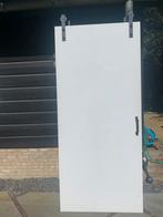 Prachtige wit kleurige schuifdeur met zwart rol mechanisme, Doe-het-zelf en Verbouw, Deuren en Horren, Schuifdeur, 80 tot 100 cm