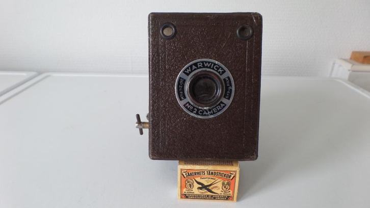 Box camera, WARWICK No. 2, 1930, vintage-(#8774), Verzamelen, Fotografica en Filmapparatuur, Fototoestel, Voor 1940, Ophalen of Verzenden