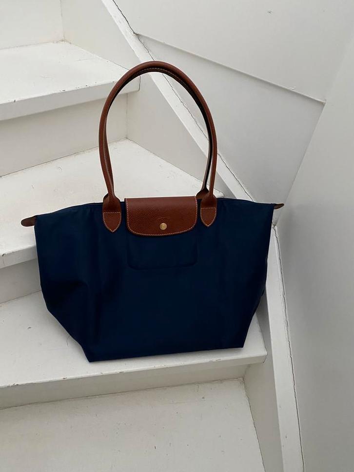 Longchamp ORIGINEEL Le Plaige NIEUW, Sieraden, Tassen en Uiterlijk, Tassen | Schoudertassen, Nieuw, Overige merken, Blauw, Leer