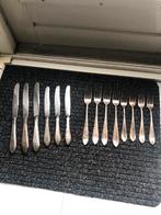 Gero puntfilet messen en vorken verzilverd, Gebruikt, Ophalen of Verzenden, Zilver