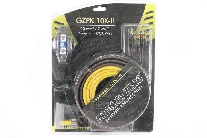 10mm2 Ground Zero GZPK 10XLC-II kabelset, Auto diversen, Autospeakers, Nieuw, Ophalen of Verzenden
