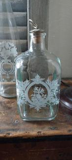 Oude gegraveerde Franse flessen, Antiek en Kunst, Antiek | Glas en Kristal, Ophalen of Verzenden