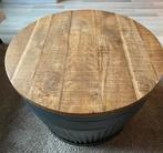 Ronde Mango Houten Salontafel, Huis en Inrichting, Tafels | Salontafels, Gebruikt, 50 tot 100 cm, Rond, Minder dan 50 cm