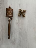 Antieke Tibetaanse Gebedsmolen & Vajra Set, Ophalen of Verzenden