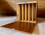 Vintage Houten Platenkastje, Huis en Inrichting, Ophalen, Gebruikt, Met klep(pen), Minder dan 150 cm