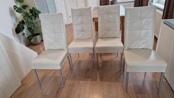  Eetkamer stoelen Guatamala Echt Leren Ivoor 20 (4 stuks) beschikbaar voor biedingen