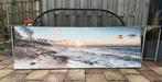 Tuincanvas ; strand - duinen - zee - zonsondergang., Tuin en Terras, Ophalen, Zo goed als nieuw