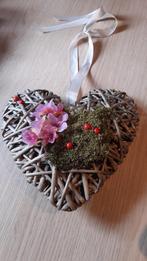 Leuk hart van riet, met decoratie, Huis en Inrichting, Woonaccessoires | Overige, Ophalen of Verzenden, Zo goed als nieuw