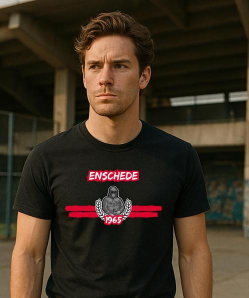 Enschede - 1965 - T-Shirt, Kleding | Heren, T-shirts, Nieuw, Zwart, Verzenden