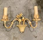 Antieke Toleware Kasteel Wandlamp, Huis en Inrichting, Ophalen of Verzenden, Gebruikt, Metaal