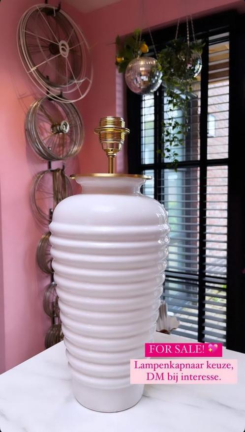 Unieke vintage vaaslamp!, Huis en Inrichting, Lampen | Tafellampen, Nieuw, Minder dan 50 cm, Stof, Ophalen of Verzenden