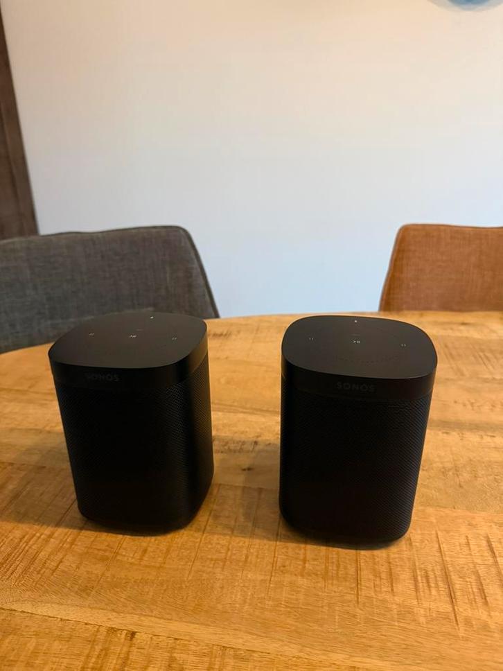 2x Sonos One Gen 2 | Zwart | Nieuwstaat!, Audio, Tv en Foto, Luidsprekers, Zo goed als nieuw, Front, Rear of Stereo speakers, Minder dan 60 watt