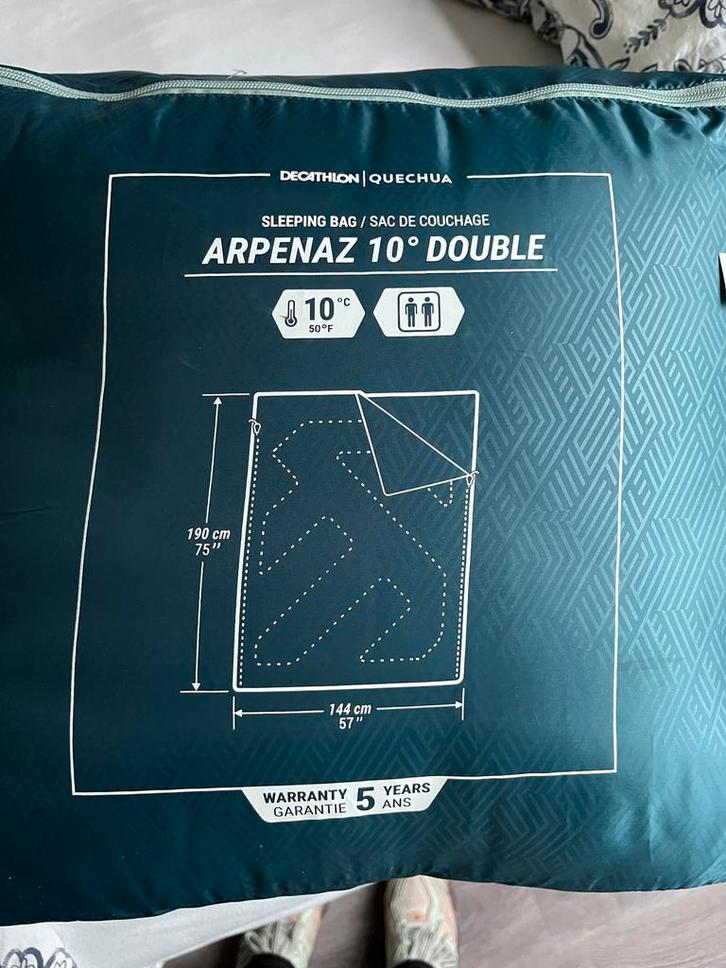 Slaapzak voor 2 personen - decathlon, Caravans en Kamperen, Slaapzakken, Gebruikt, Ophalen