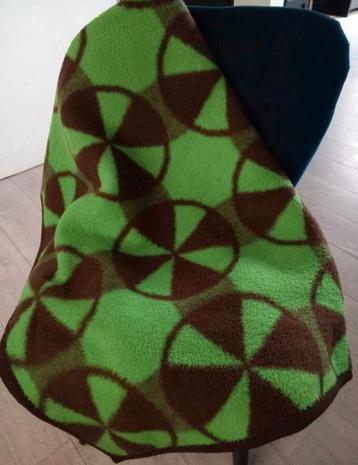 Vintage retro deken bruin groen beschikbaar voor biedingen