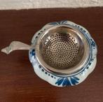 Delfts blauw theezeefje met lekbakje, Antiek en Kunst, Ophalen of Verzenden