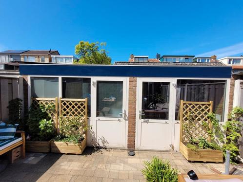 Trespa donkerblauwe hpl boeiboorden €50 2stuks, Tuin en Terras, Tuinhuizen, Zo goed als nieuw, Hout, Ophalen of Verzenden