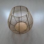 Metalen draadmand/windlicht, goudkleurig, Overige materialen, Schaal, Rond, Ophalen of Verzenden