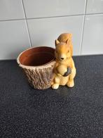 leuke bloempot met eekhoorn, Gebruikt, Rond, Ophalen of Verzenden, Aardewerk