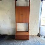 Vintage wandmeubel modules Omnia - teak 2x lade, 1x kast, Huis en Inrichting, Kasten | Wandmeubels, Ophalen, Gebruikt, Omnia, Minder dan 150 cm
