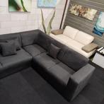 *SHOWROOMMODEL | Hoekbank | Antraciet | Leer | Bank | Sofa, Modern design antraciet leer hoekbank bank bankstel sofa, 250 tot 300 cm