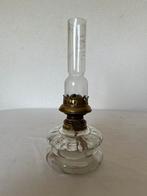 Glazen Petroleum Olielamp Olie Lamp Petroleumlamp Glas, Antiek en Kunst, Ophalen of Verzenden